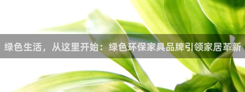 沐鸣2线路5检测：绿色生活，从这里开始：绿色环保家具品牌引领
