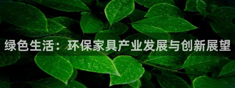 沐鸣2平台注册流程：绿色生活：环保家具产业发展与创新展望